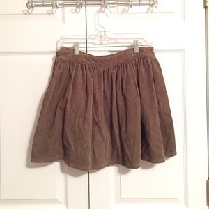 Cord mini skirt. Great for fall!
