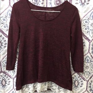 Lace trimmed top