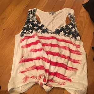 American flag tank top