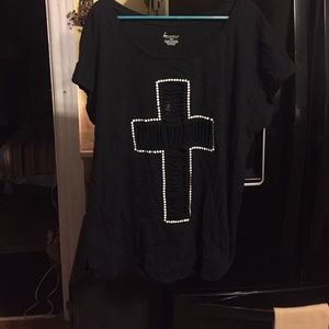 Black shirt with cross