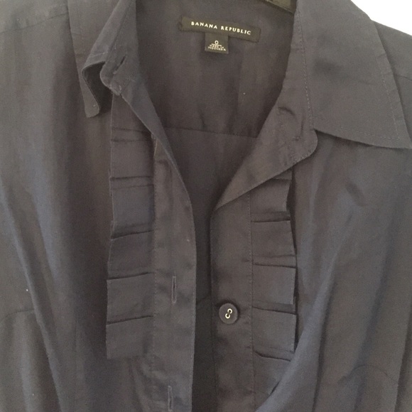 Banana Republic Blue Collared Dress. Size 0 - Picture 2 of 4