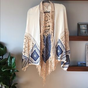 Anthropologie Angel of the North Poncho