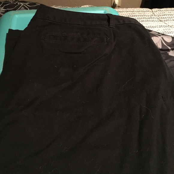Black khaki material pants