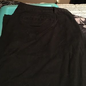 Black khaki material pants