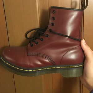 Doc Martin maroon boots
