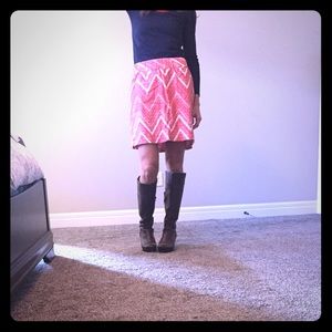 Red Hot Chevron Skirt