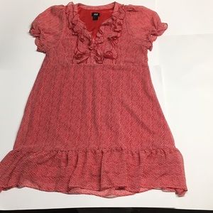 Red H&M dress with white polka dots