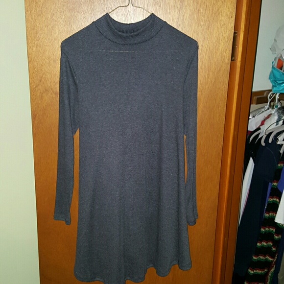 CASUAL, GREY, LONG SLEEVE SHIRT DRESS