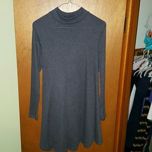 CASUAL, GREY, LONG SLEEVE SHIRT DRESS