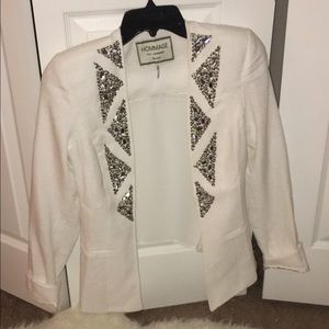 Fitted white blazer