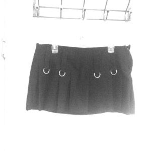 Black punk skirt size 12