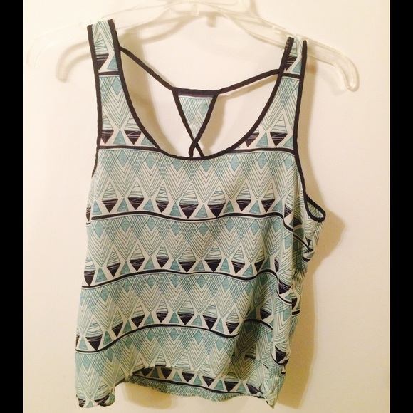 Aztec print crop top