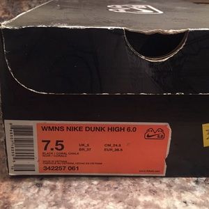 Women's Nike dunk high 6.0
