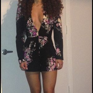 Floral Plunge Romper