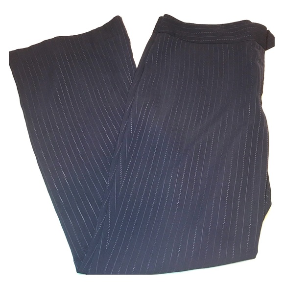 Tahari black pin stripe trousers