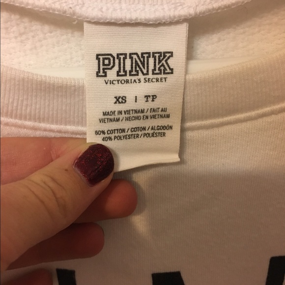 Vs pink White crew neck - Picture 3 of 3