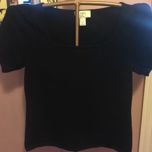 Ann Taylor short sleeve black top