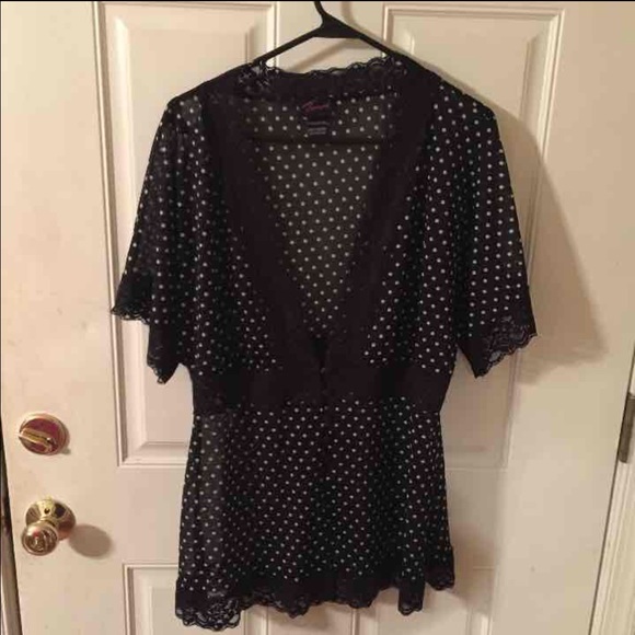 TORRID Polka Dot Lace TOP