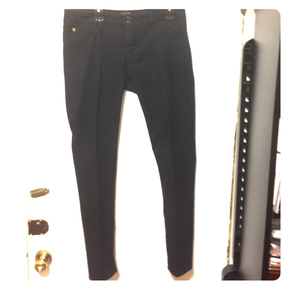 Hudson Black Collin Skinny Jean Holy Well Size 32