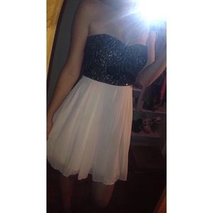 Pink & black sequined dress