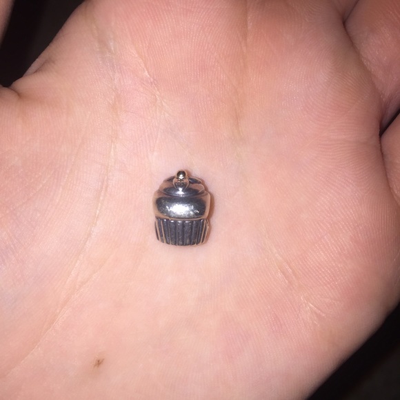 Silver cupcake pandora charm