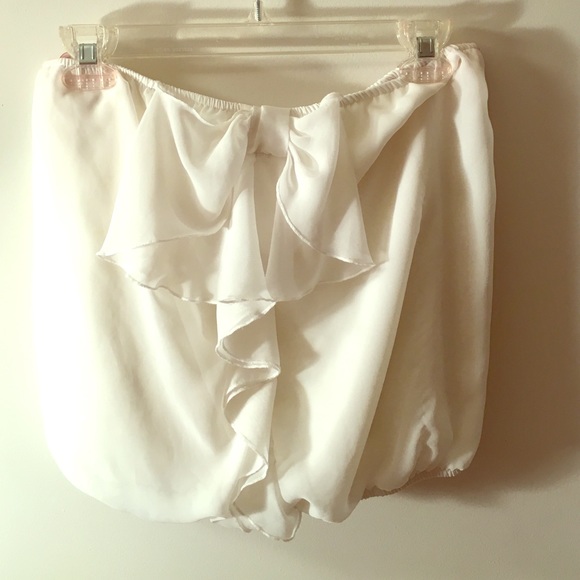 White Tube Top with Bow