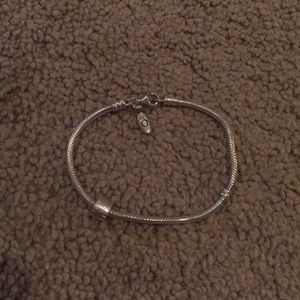 Silver Pandora bracelet with clasp