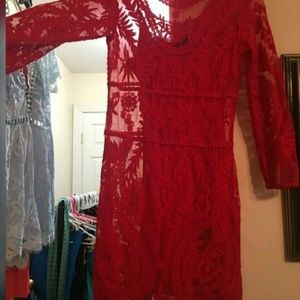 *SOLD* Red Lace Express Dress