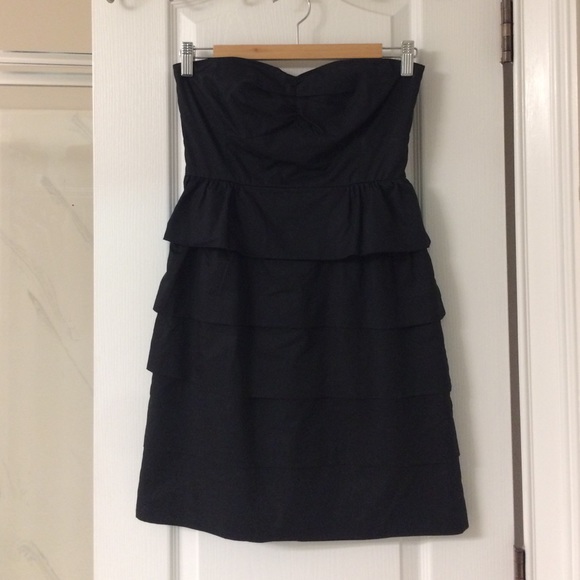 JCrew Strapless Ruffle Dress Sz 0