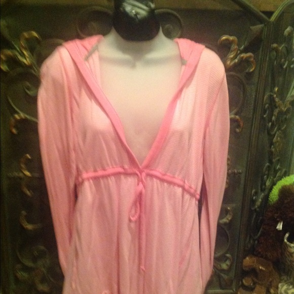 PINK Victoria's Secret striped pullover hoodie
