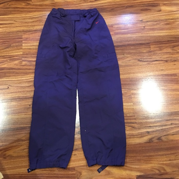 Girls Nike purple dri fit pants m 12 14