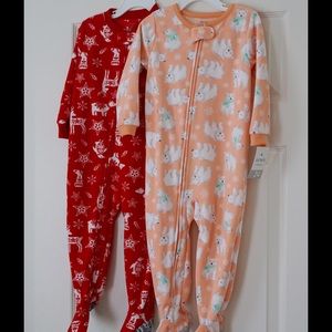 Carters Fleece Pajamas, set of 2