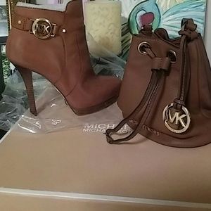 Michael kors cross body bag & matching booties