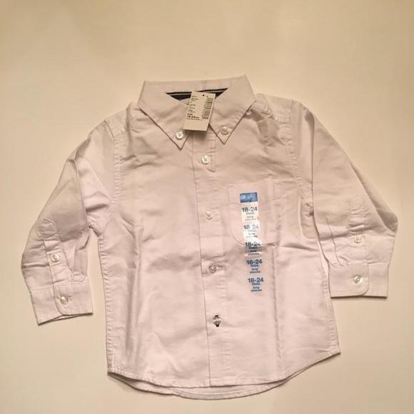 NWT The Children's Place white Oxford style shirt - Picture 1 of 1