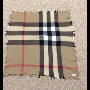 Burberry Large Check Wool Scarf