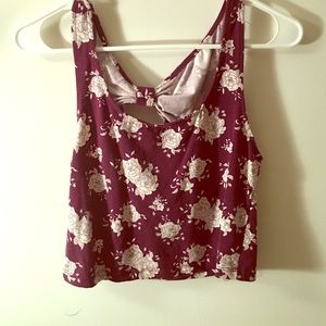 Purple Flower crop top