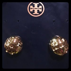 SOLD in Tradesy Tory Burch Domed Logo Stud