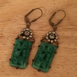 Anthropologie Jade Earrings