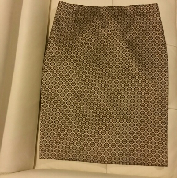 Ann Taylor Gold/ Black Pencil Skirt NWT