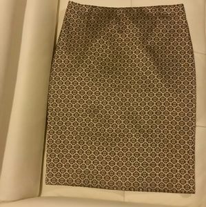 Ann Taylor Gold/ Black Pencil Skirt NWT