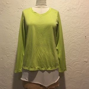 Lime Green Performance Long Sleeve Gym Top