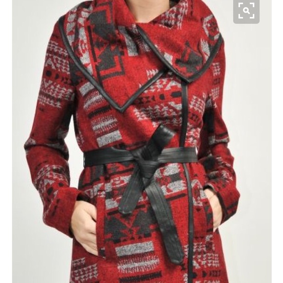 BB Dakota - Red Aztec Coat