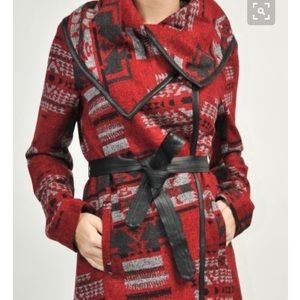 BB Dakota - Red Aztec Coat
