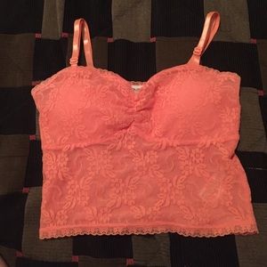 Peach colored crop top