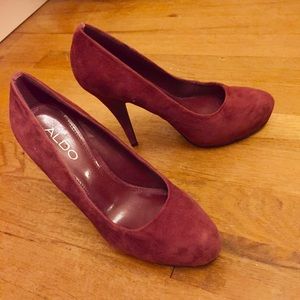 ALDO Suede Cranberry Heels