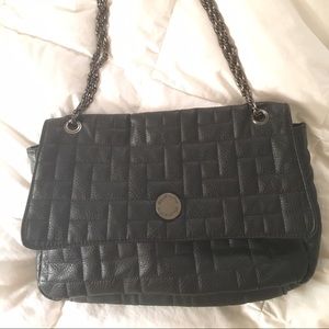 Zara black quilted purse