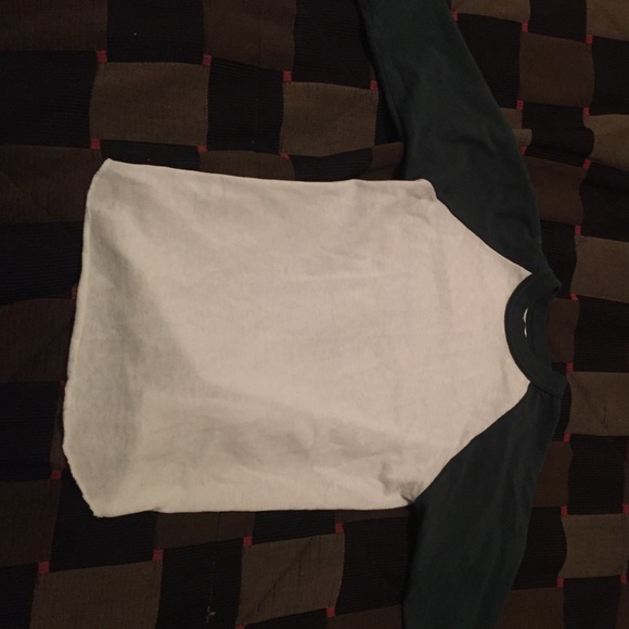 Green and white soffe baseball tee