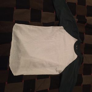 Green and white soffe baseball tee