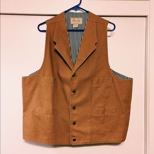Tan Brown Scully Western Cowboy Vest