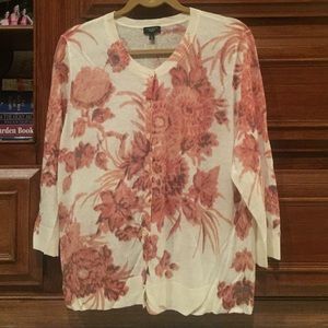 Talbots Floral Cardigan/Sweater
